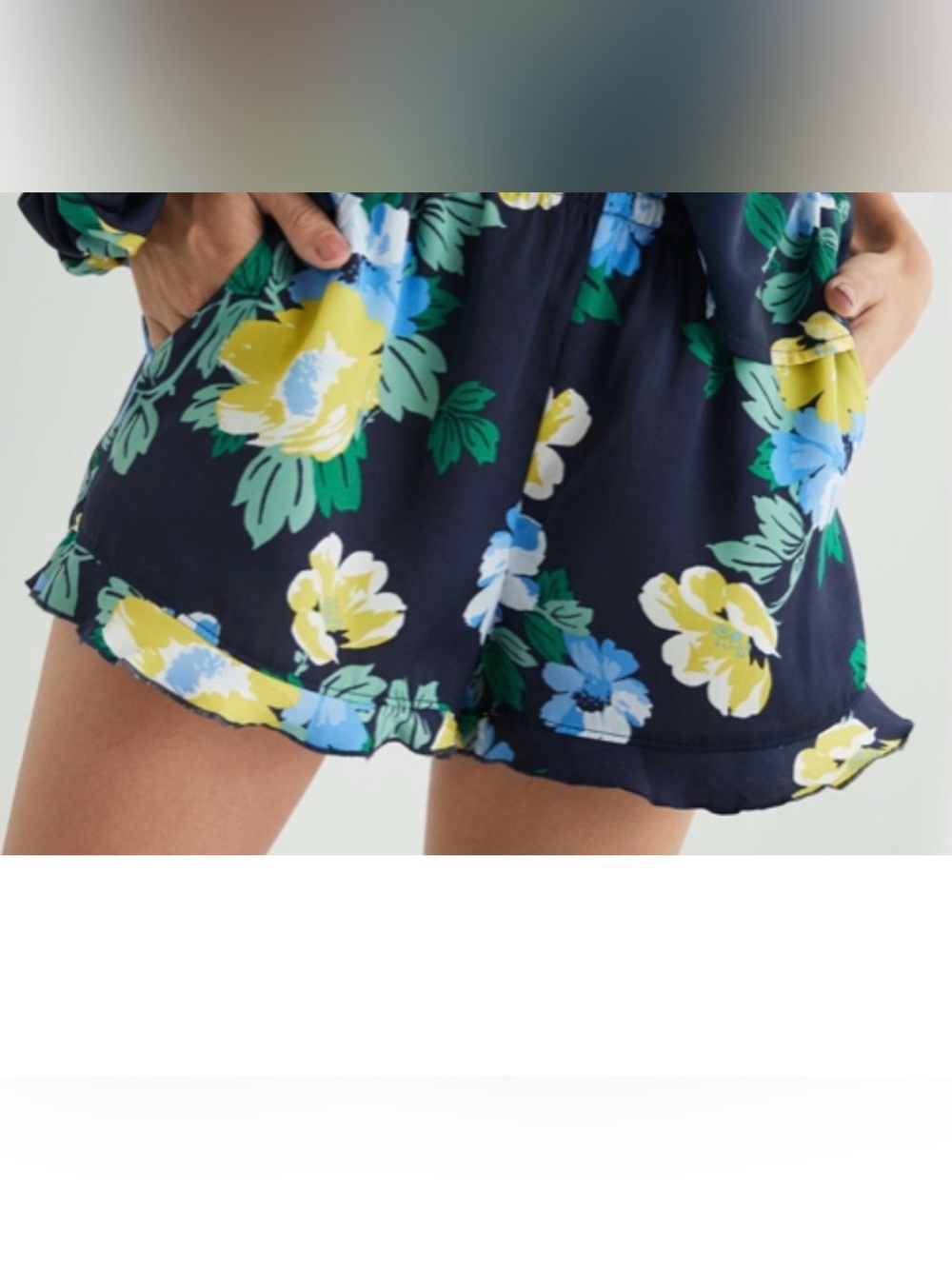 Aerie Satin Ruffle Sleep Shorts